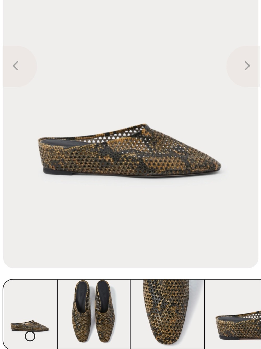 Rachel Comey Cove Wedge snakeskin 7.5